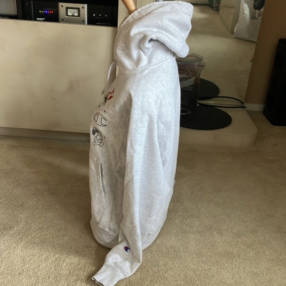 Champion X Super Mario Brothers Reverse Weave Sweatshirt Hoodie Toad Men’s Small - Picture 6 of 8